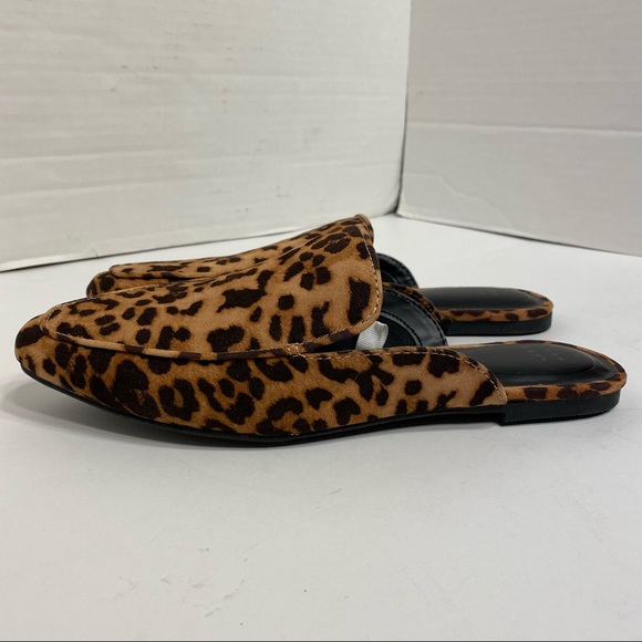 NWT Cheetah Print Mules Loafers Flats Shoes Womens - Picture 5 of 6
